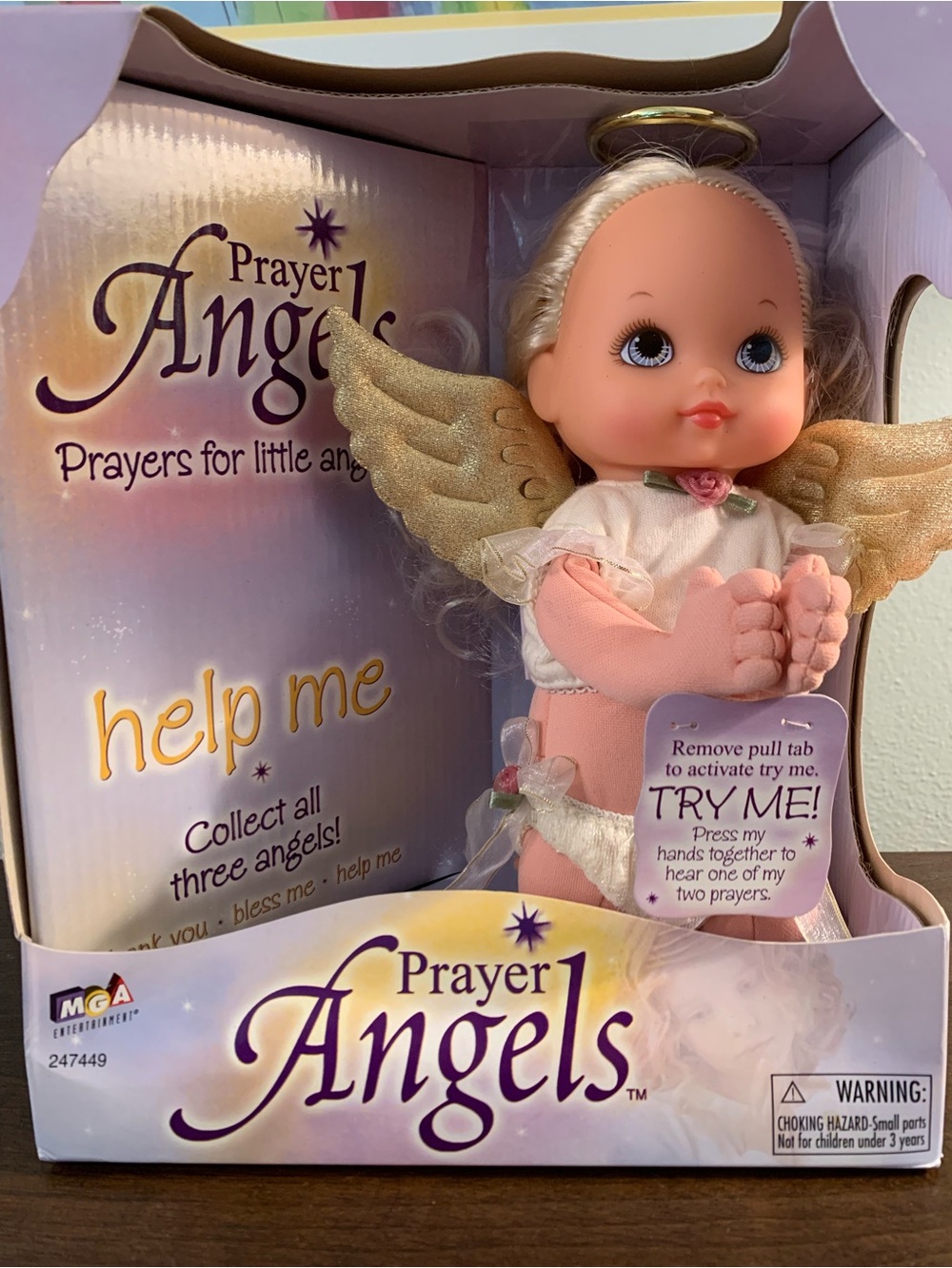MGA Prayer Angels "Help Me" Doll #247449 - NIB